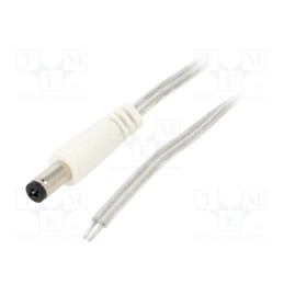 1 pcs x BQ CABLE - DC.CAB.8210.0200 - Cable, 2x0.5mm2, wires,DC 5,5/2,1 plug, straight, transparent, 2m