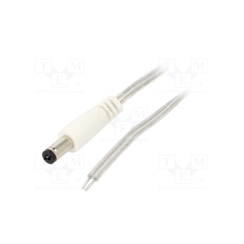 1 pcs x BQ CABLE - DC.CAB.8210.0200 - Cable, 2x0.5mm2, wires,DC 5,5/2,1 plug, straight, transparent, 2m
