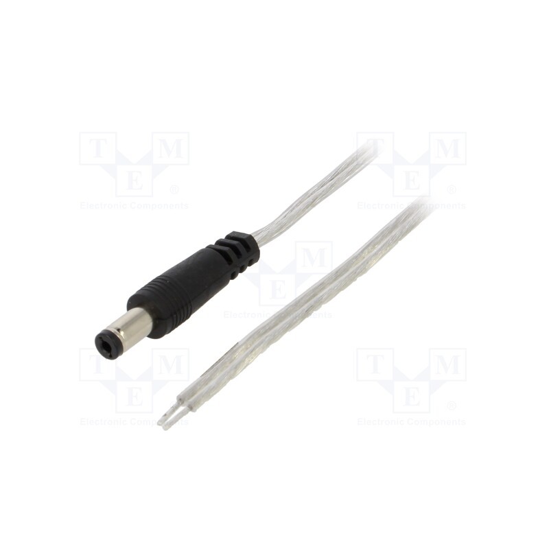 1 pcs x BQ CABLE - DC.CAB.8200.0300 - Cable, 2x0.5mm2, wires,DC 5,5/2,1 plug, straight, transparent, 3m