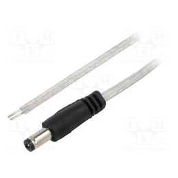 1 pcs x BQ CABLE - DC.CAB.8200.0200 - Cable, 2x0.5mm2, wires,DC 5,5/2,1 plug, straight, transparent, 2m