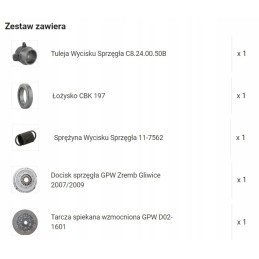 Clutch kit for GPW Gliwice 2005 2007 2009