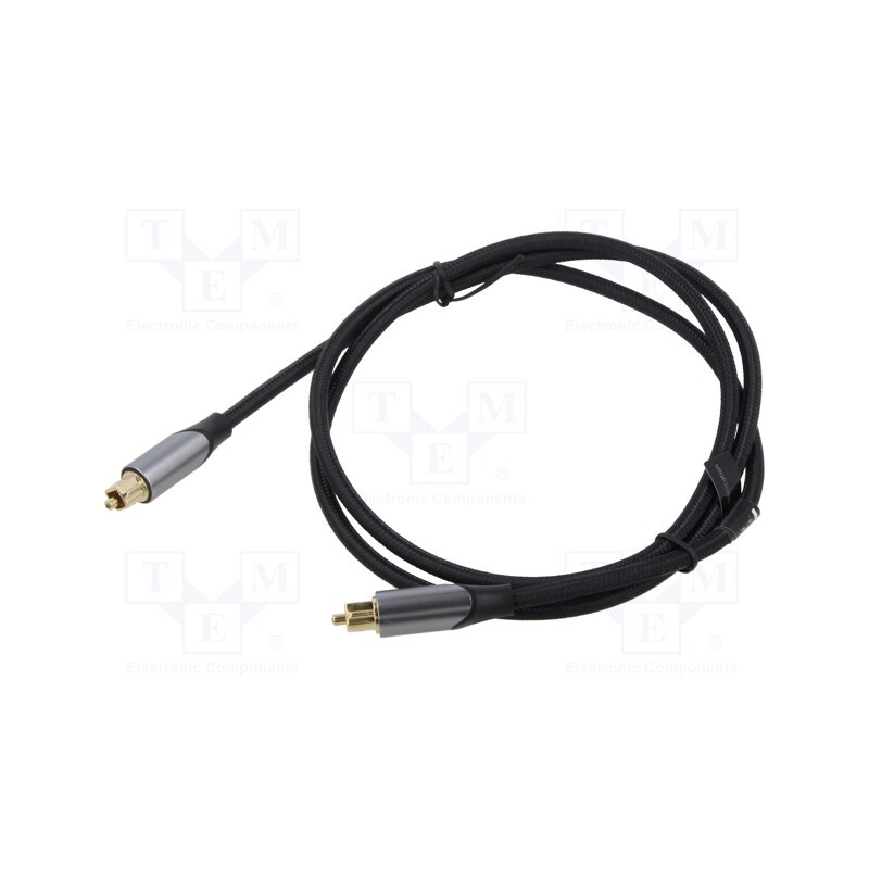 1 pcs x VENTION - BAVHF - Cable, Toslink plug,both sides, 1m, Plating: gold-plated, black