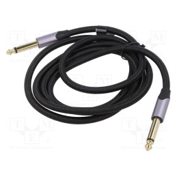 1 pcs x VENTION - BASHG - Cable, Jack 6,3mm plug,both sides, 1.5m, Plating: gold-plated