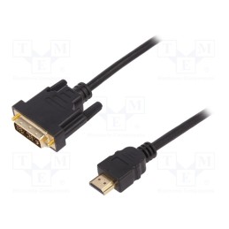 1 pcs x DIGITUS - AK-330300-030-S - Cable, HDMI 1.4, DVI-D (18+1) plug,HDMI plug, 3m, black, 30AWG
