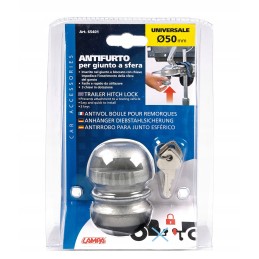 Trailer hitch lock, security for camping construction lamp