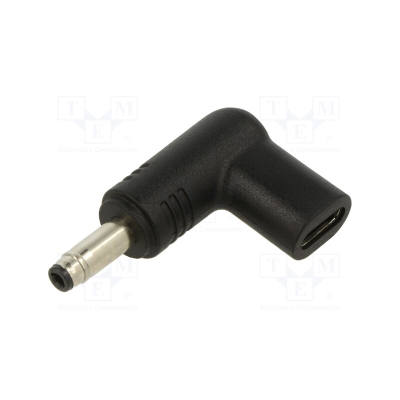 1 pcs x AKYGA - AK-ND-C17 - Adapter, USB C socket,DC 4,8/1,7 plug, black, 100W, 5A