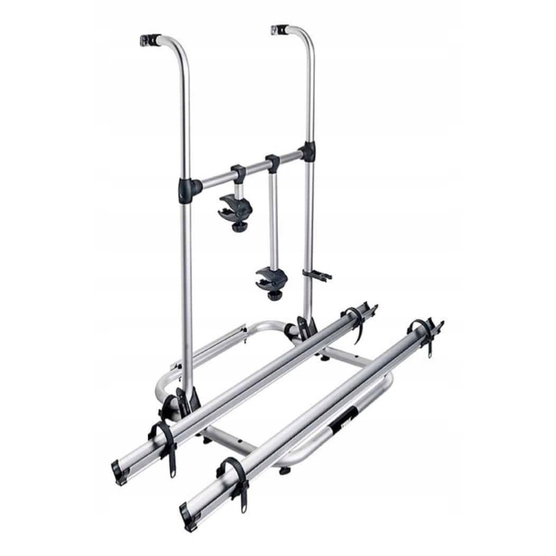 Thule sport g2 tour bike rack at the rear of the camper