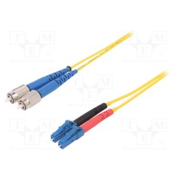1 pcs x FIBRAIN - G-FC-LC-S-002.0-DX-D-18-Y - Fiber patch cord, FC/UPC,LC/UPC, 2m, Optical fiber: 9/125um, Gold