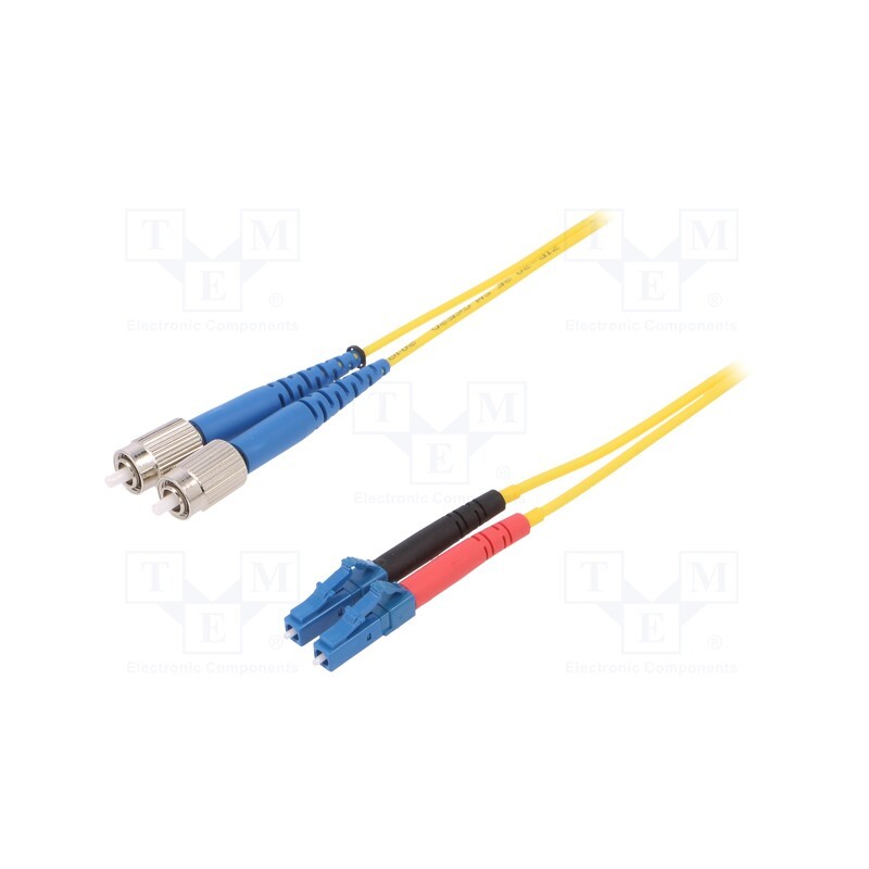 1 pcs x FIBRAIN - G-FC-LC-S-002.0-DX-D-18-Y - Fiber patch cord, FC/UPC,LC/UPC, 2m, Optical fiber: 9/125um, Gold