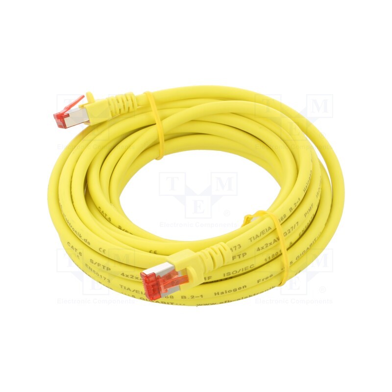 1 pcs x HELUKABEL - 803019 - Patch cord, S/FTP, 6, stranded, Cu, LSZH, yellow, 5m, 27AWG