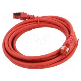 1 pcs x HELUKABEL - 802994 - Patch cord, S/FTP, 6, stranded, Cu, LSZH, red, 3m, 27AWG