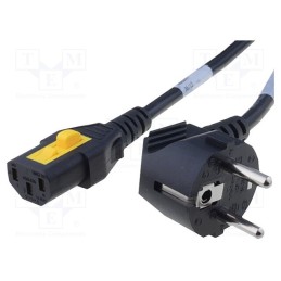 1 pcs x SCHURTER - 6051.2154 - Cable, 3x1mm2, CEE 7/7 (E/F) plug angled,IEC C13 female, PVC, 5m