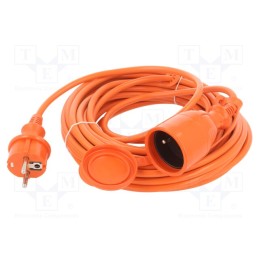 1 pcs x KEL - W-96969 - Extension lead, 3x1mm2, Sockets: 1, PVC, orange, 10m, 10A, STANDARD