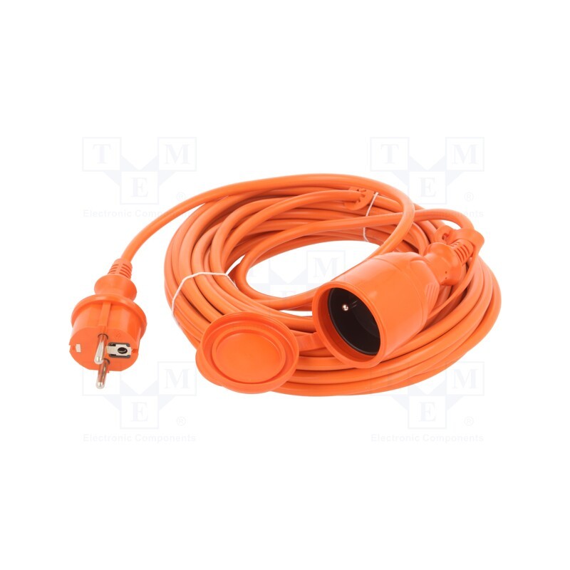 1 pcs x KEL - W-96969 - Extension lead, 3x1mm2, Sockets: 1, PVC, orange, 10m, 10A, STANDARD