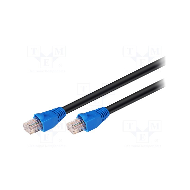 1 pcs x Goobay - 94392 - Patch cord, U/UTP, 6, CCA, PE, black, 20m, RJ45 plug,both sides