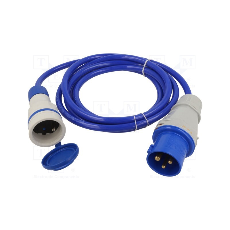 1 pcs x KEL - W-99943 - Extension lead, 3x2.5mm2, Sockets: 1, PUR, blue, 3m, 16A
