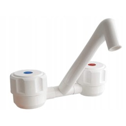 Comet white trailer mixer faucet spout
