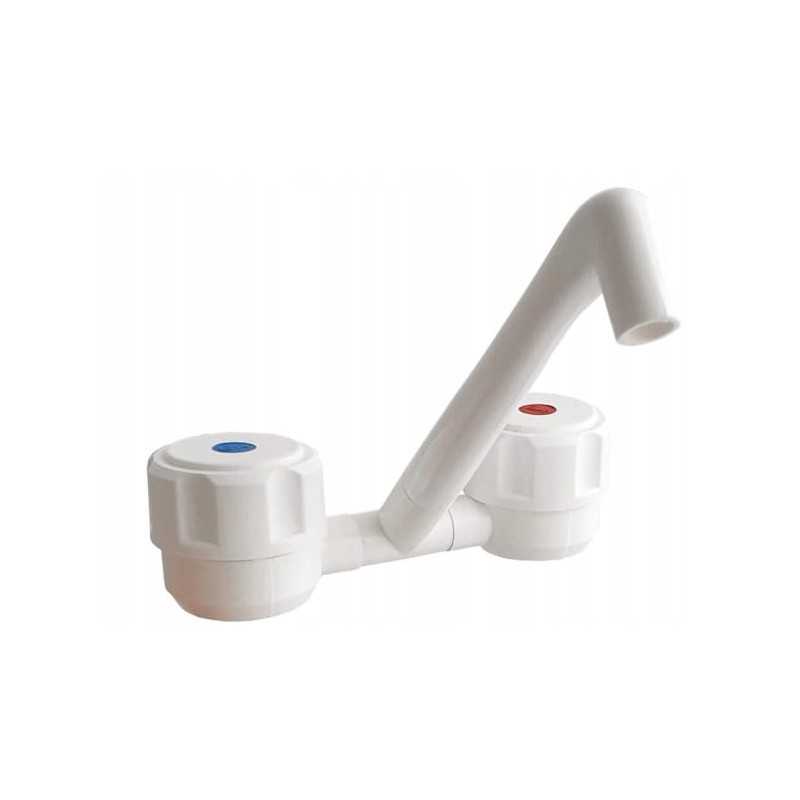 Comet white trailer mixer faucet spout