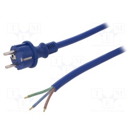 1 pcs x PLASTROL - W-98455 - Cable, 3x2.5mm2, CEE 7/7 (E/F) plug,wires,SCHUKO plug, rubber