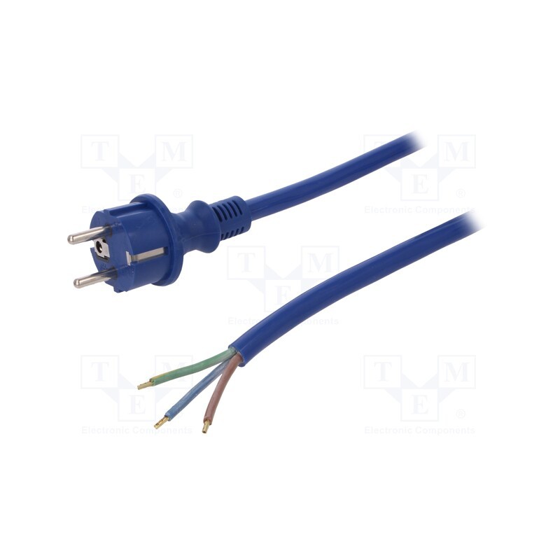 1 pcs x PLASTROL - W-98455 - Cable, 3x2.5mm2, CEE 7/7 (E/F) plug,wires,SCHUKO plug, rubber