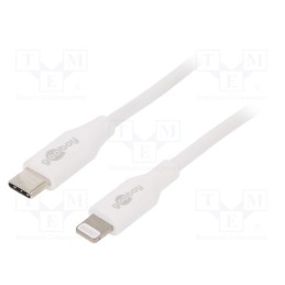 1 pcs x Goobay - 39444 - Cable, USB 2.0, Apple Lightning plug,USB C plug, 0.5m, white