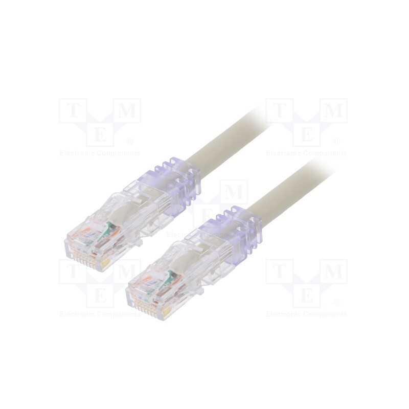 1 pcs x PANDUIT - UTP6AX2MGY - Patch cord, TX6A™ 10Gig,U/UTP, 6a, solid, Cu, PVC, grey, 2m, 24AWG