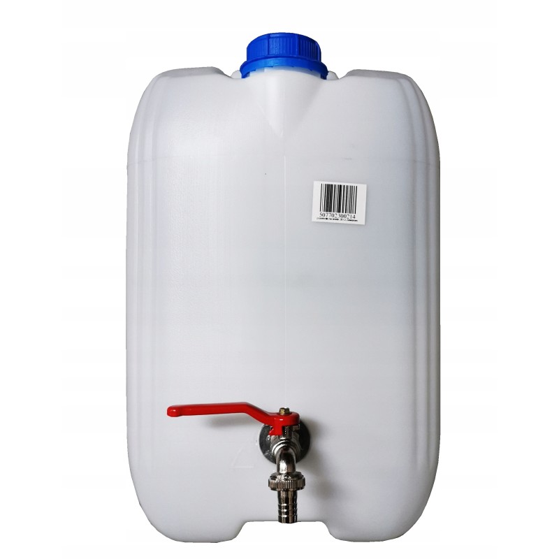 10l water canister with metal tap