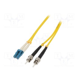 1 pcs x QOLTEC - 54069 - Fiber patch cord, LC/UPC,ST/UPC, 3m, Optical fiber: 9/125um, LSZH