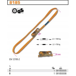 Lashing belt with tensioner 750kg 5m robur 8185 5m