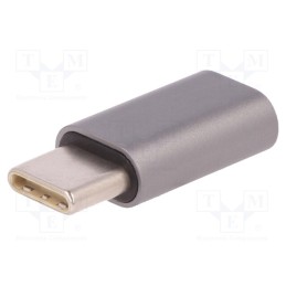 1 pcs x QOLTEC - 50478 - Adapter, USB 2.0, USB B micro socket,USB C plug