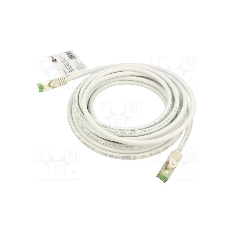 1 pcs x Goobay - 61107 - Patch cord, S/FTP, Cat 8.1, stranded, Cu, LSZH, white, 5m, 26AWG