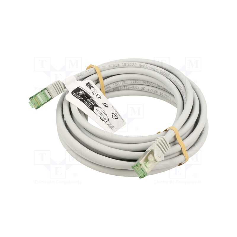 1 pcs x Goobay - 61118 - Patch cord, S/FTP, Cat 8.1, stranded, Cu, LSZH, grey, 5m, 26AWG