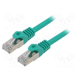 1 pcs x GEMBIRD - PP6A-LSZHCU-G-15M - Patch cord, S/FTP, 6a, solid, Cu, LSZH, green, 15m, 27AWG, Cablexpert