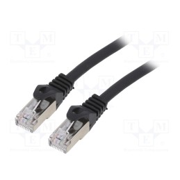 1 pcs x GEMBIRD - PP6A-LSZHCU-BK-5M - Patch cord, S/FTP, 6a, solid, Cu, LSZH, black, 5m, 27AWG, Cablexpert