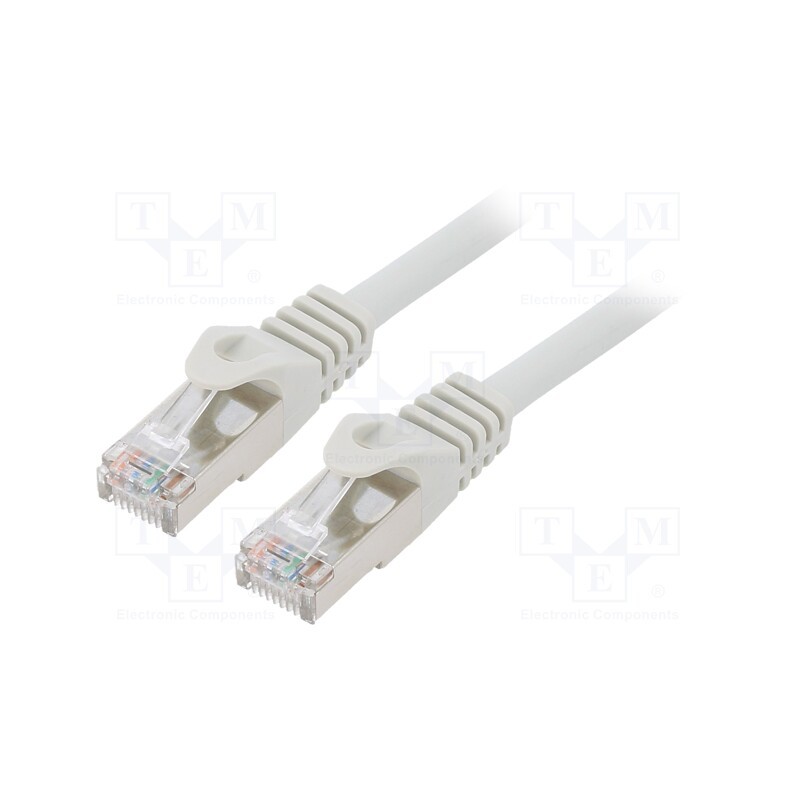 1 pcs x GEMBIRD - PP6A-LSZHCU-20M - Patch cord, S/FTP, 6a, solid, Cu, LSZH, grey, 20m, 27AWG, Cablexpert