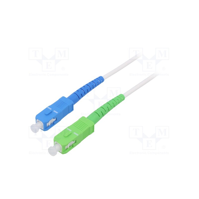 1 pcs x Goobay - 59619 - Fiber patch cord, OS2, SC/APC,SC/UPC, 2m, Optical fiber: 9/125um