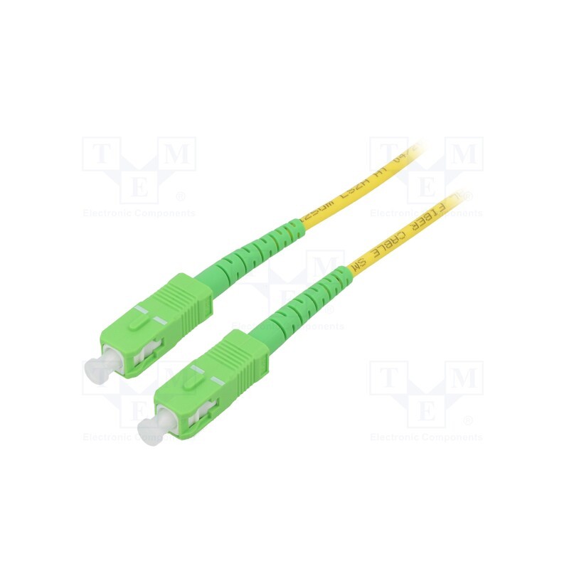 1 pcs x Goobay - 59643 - Fiber patch cord, OS2, SC/APC,both sides, 15m, LSZH, yellow