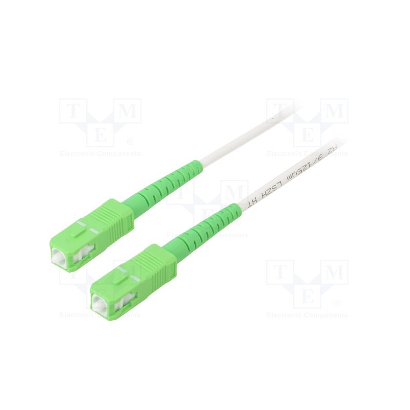 1 pcs x Goobay - 59599 - Fiber patch cord, OS2, SC/APC,both sides, 15m, LSZH, white