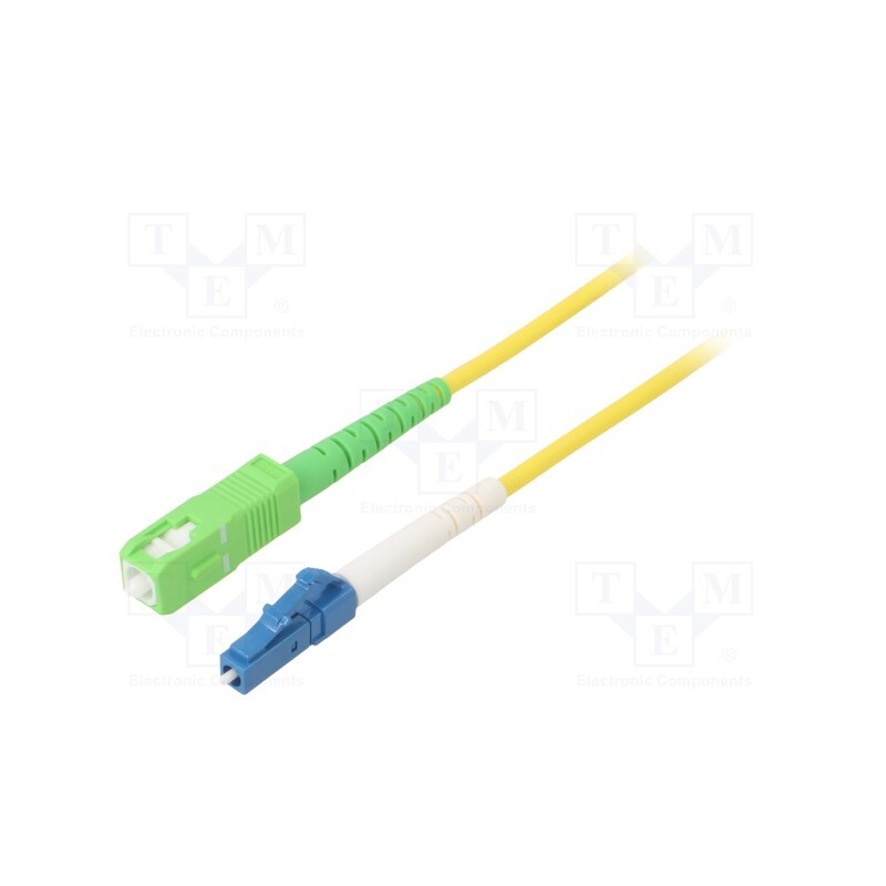 1 pcs x Goobay - 59652 - Fiber patch cord, OS2, LC/UPC,SC/APC, 10m, Optical fiber: 9/125um
