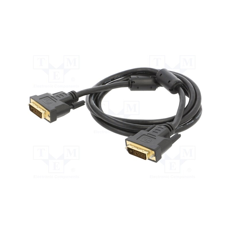 1 pcs x SAVIO - SAVKABELCL-31 - Cable, dual link, DVI-D (24+1) plug,both sides, Len: 1.8m, black