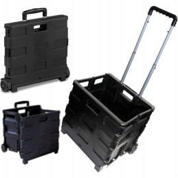 Folding box trolley on wheels, load capacity 25 kg