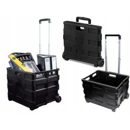 Folding box trolley on wheels, load capacity 25 kg
