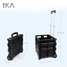 Folding box trolley on wheels, load capacity 25 kg