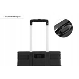 Folding box trolley on wheels, load capacity 25 kg