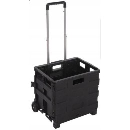 Folding box trolley on wheels, load capacity 25 kg