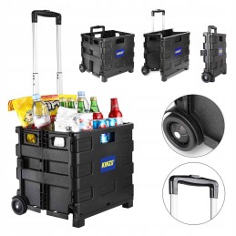 Folding box trolley on wheels, load capacity 25 kg