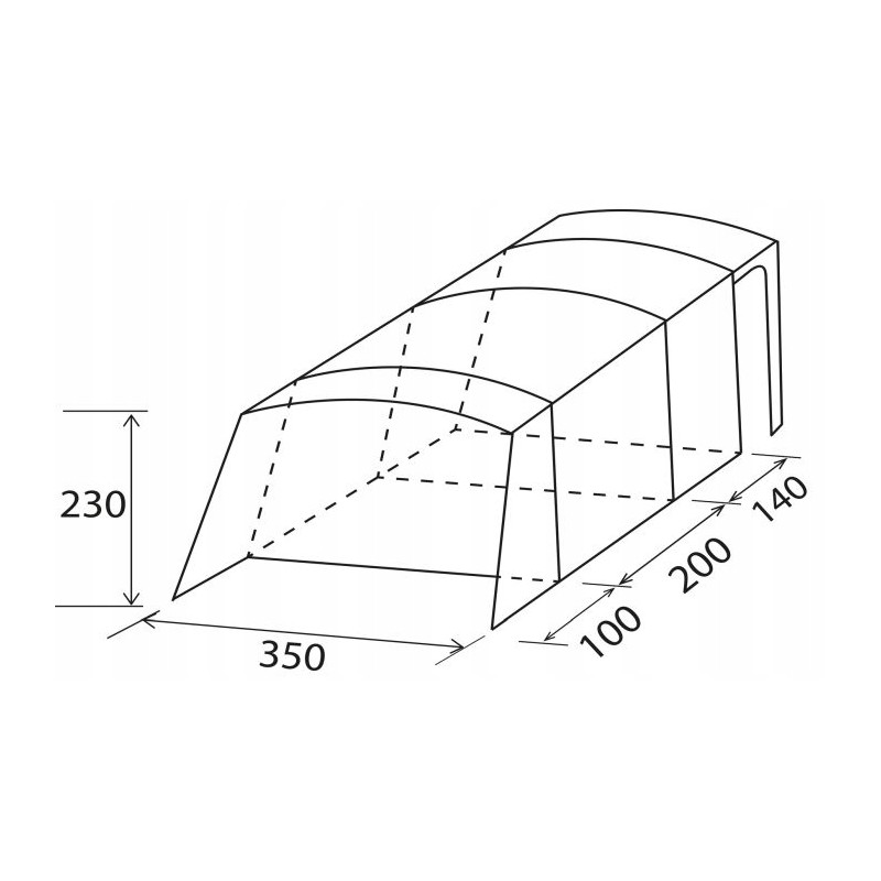 Tent for a camper and a Brunner bus trailer