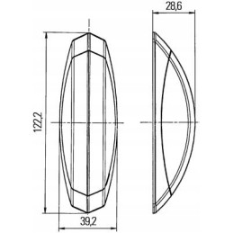 Marker lamp for left Hella caravan