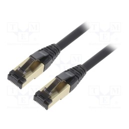 1 pcs x GEMBIRD - PP8-LSZHCU-BK-2M - Patch cord, S/FTP, Cat 8, stranded, Cu, LSZH, black, 2m, 27AWG