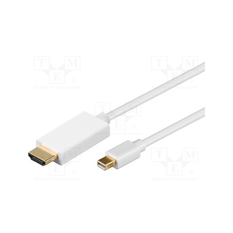 1 pcs x Goobay - 52861 - Cable, DisplayPort 1.1, HDMI plug,mini DisplayPort plug, PVC, 2m